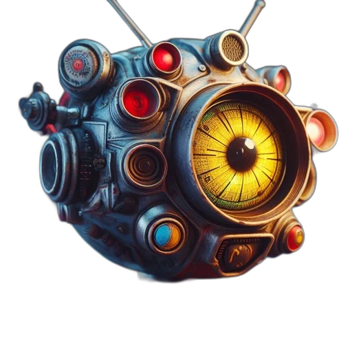 robot, weapon, mask, staff transparent PNG cut-out