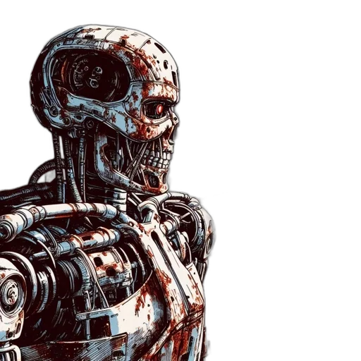 robot, cyberpunk, concept art, comic book art transparent PNG cut-out