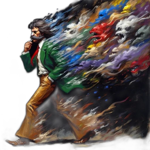 jacket, concept art, comic book art, fantasy art transparent PNG cut-out