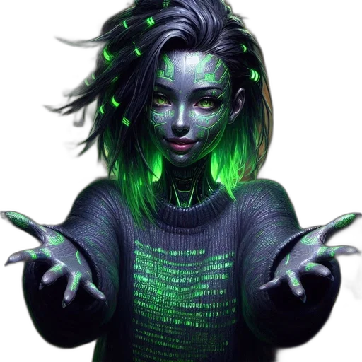 robot, jacket, creature, face transparent PNG cut-out