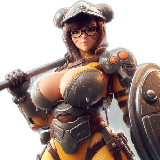 weapon, robot, sword, staff transparent PNG cut-out
