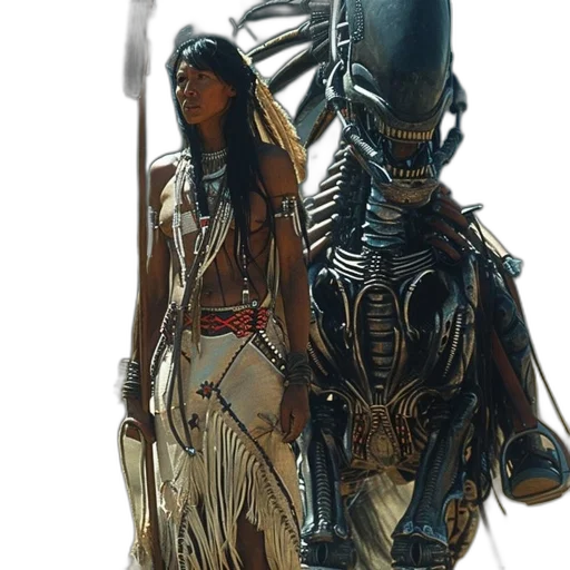 robot, dress, creature, concept art transparent PNG cut-out