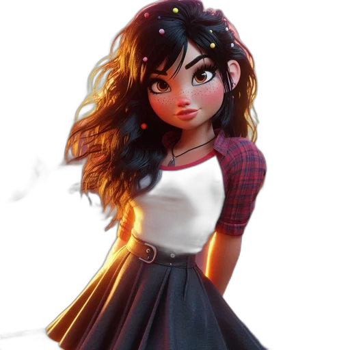 dress, face, hair, concept art transparent PNG cut-out