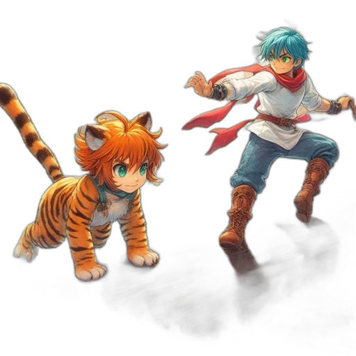 concept art, fantasy art, pixel art, anime transparent PNG cut-out