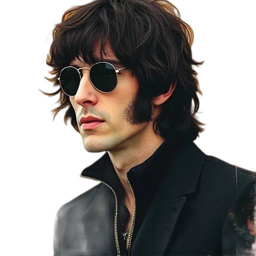 jacket, face, hair, photorealistic transparent PNG cut-out