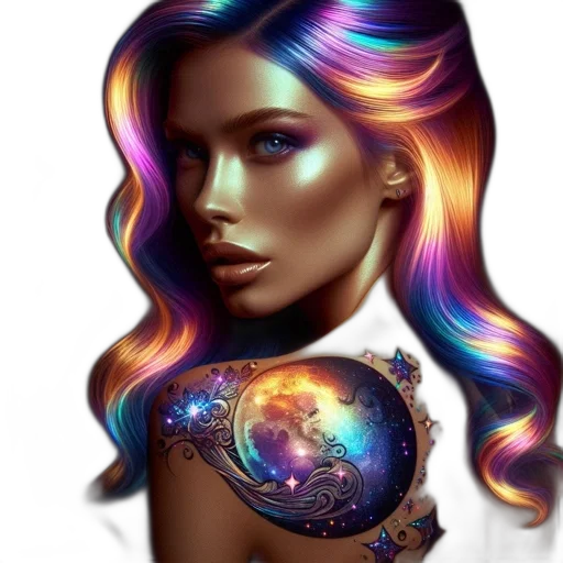 hair, jewelry, fantasy art, photorealistic transparent PNG cut-out