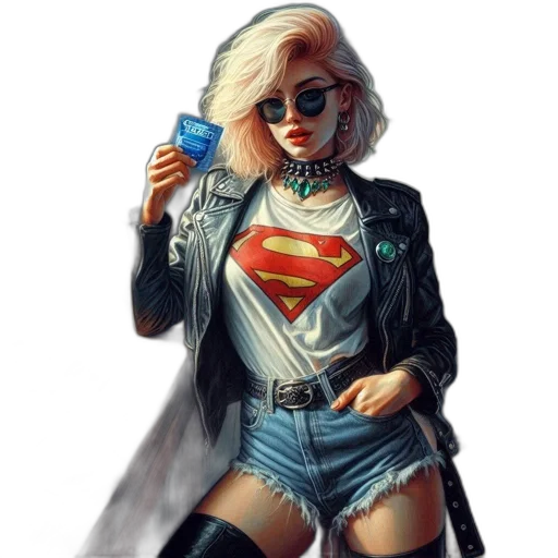 comic book art, concept art, fantasy art, cyberpunk transparent PNG cut-out