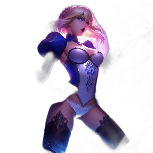 robot, dress, weapon, staff transparent PNG cut-out