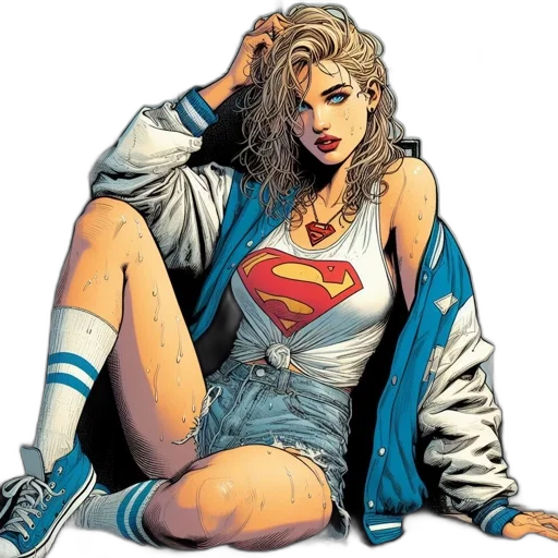 jacket, comic book art, concept art, cartoon transparent PNG cut-out