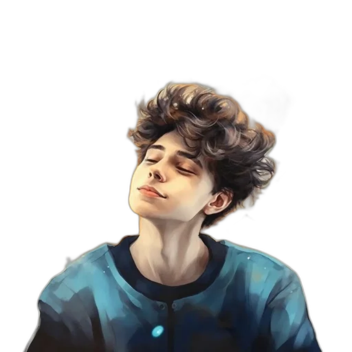 face, hair, creature, jacket transparent PNG cut-out