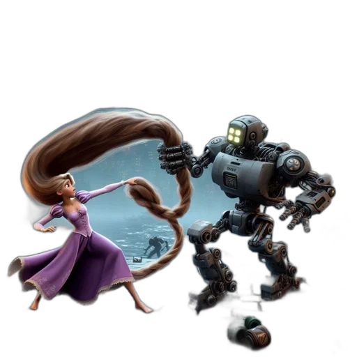 robot, weapon, jewelry, creature transparent PNG cut-out