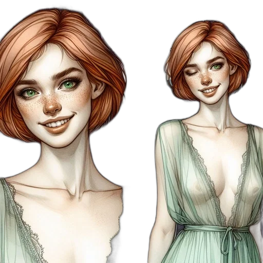dress, concept art, fantasy art, comic book art transparent PNG cut-out