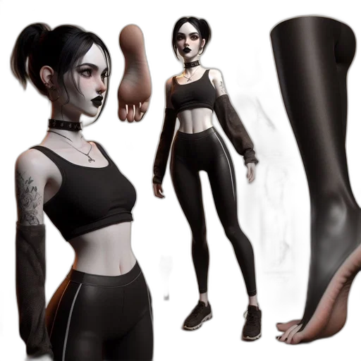 concept art, fantasy art, cyberpunk, 3d render transparent PNG cut-out