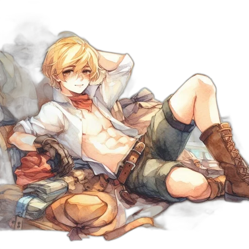 weapon, sword, watercolor, fantasy art transparent PNG cut-out