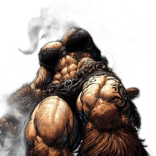 comic book art, concept art, fantasy art, imposing transparent PNG cut-out