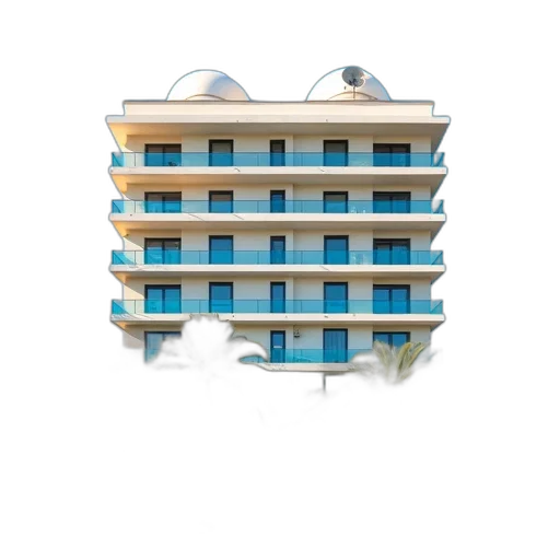 building, 3d render, concept art, photorealistic transparent PNG cut-out