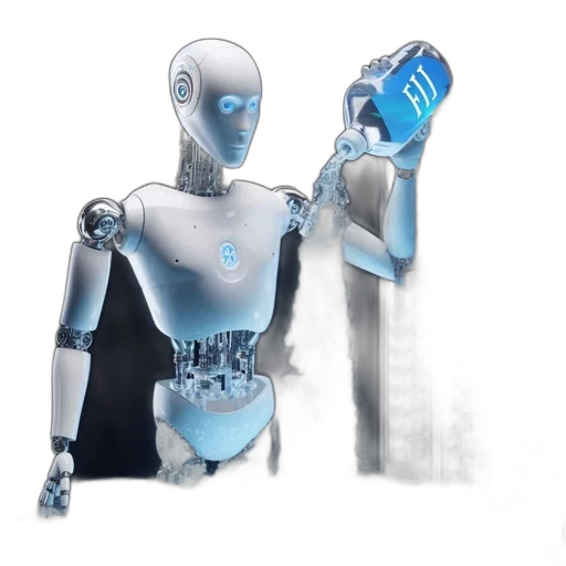 robot, concept art, 3d render, cyberpunk transparent PNG cut-out