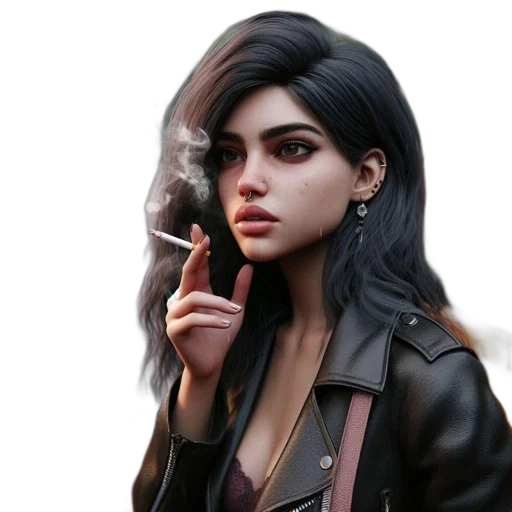 jacket, face, weapon, concept art transparent PNG cut-out