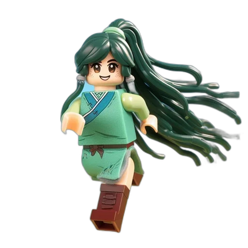 staff, hair, 3d render, concept art transparent PNG cut-out