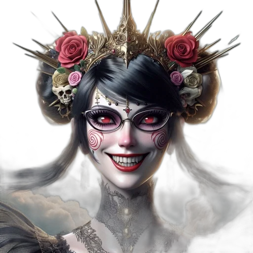 mask, crown, face, fantasy art transparent PNG cut-out