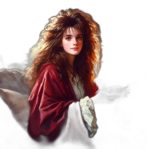 hair, jacket, dragon, photorealistic transparent PNG cut-out