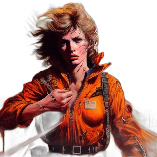 jacket, comic book art, concept art, cyberpunk transparent PNG cut-out