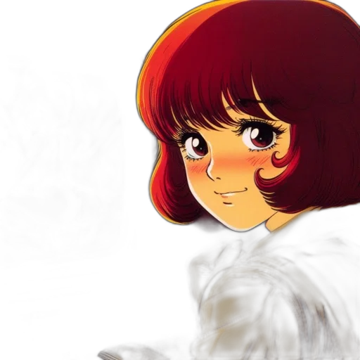 hair, face, anime, photorealistic transparent PNG cut-out