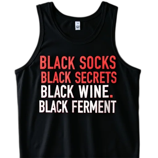 black, tank, top, graphic transparent PNG cut-out