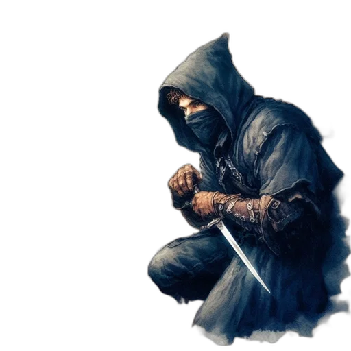weapon, jacket, mask, sword transparent PNG cut-out