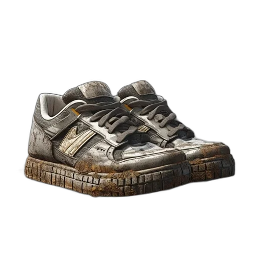 shoes, photorealistic, 3d render, pair transparent PNG cut-out