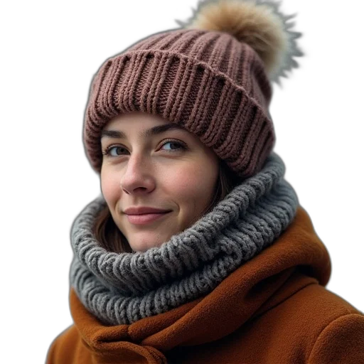 hat, jacket, face, staff transparent PNG cut-out