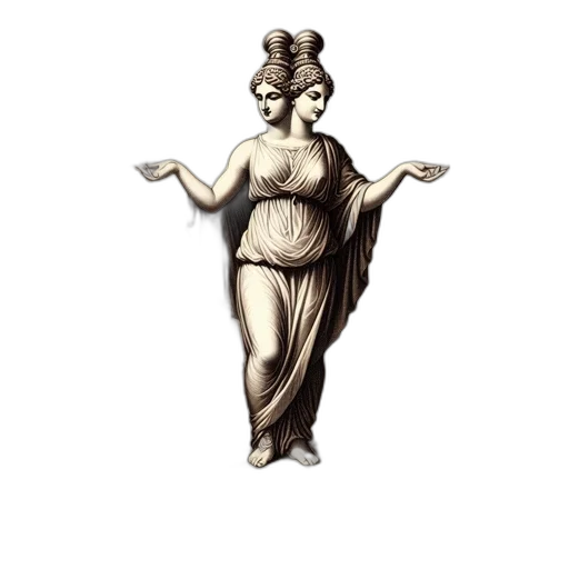 dress, jewelry, crown, staff transparent PNG cut-out
