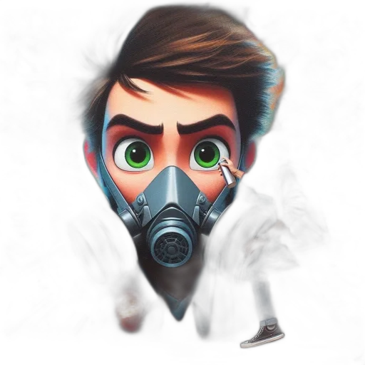 mask, face, concept art, watercolor transparent PNG cut-out