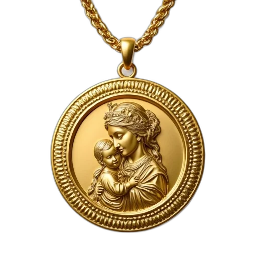 jewelry, gold, pendant, detailed transparent PNG cut-out