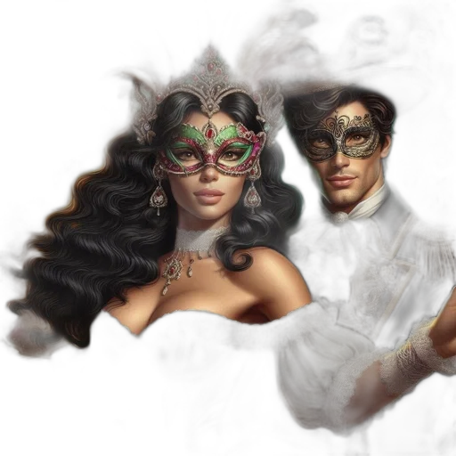 mask, comic book art, concept art, fantasy art transparent PNG cut-out