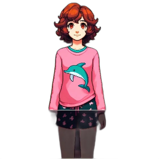 dress, creature, jacket, staff transparent PNG cut-out