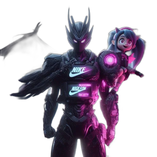 robot, mask, concept art, 3d render transparent PNG cut-out