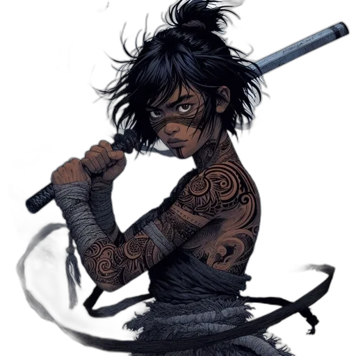 sword, staff, weapon, fantasy art transparent PNG cut-out
