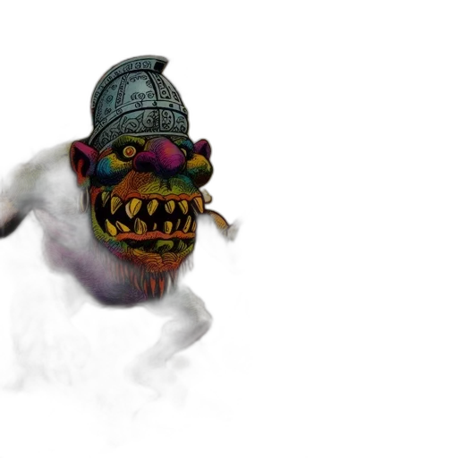 mask, creature, staff, robot transparent PNG cut-out