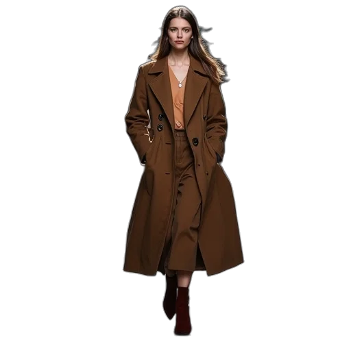 jacket, earth tones, dark, model transparent PNG cut-out