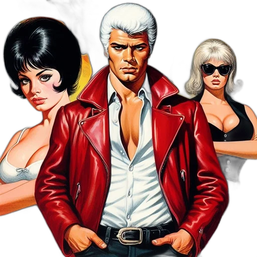 jacket, comic book art, concept art, cartoon transparent PNG cut-out
