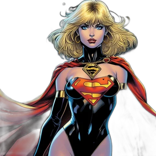 comic book art, concept art, confident, blonde-haired transparent PNG cut-out