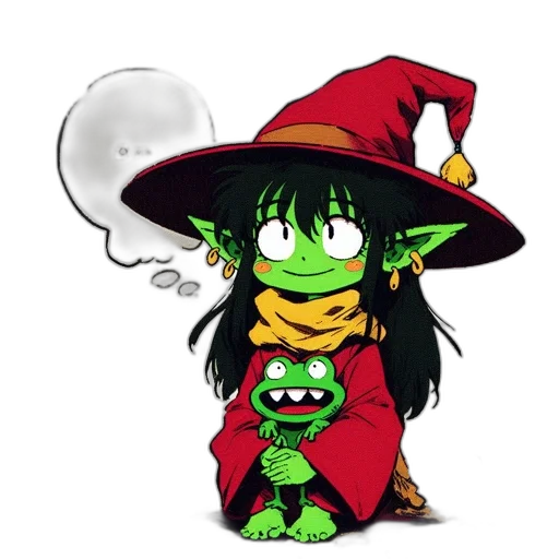 hat, dragon, staff, pixel art transparent PNG cut-out