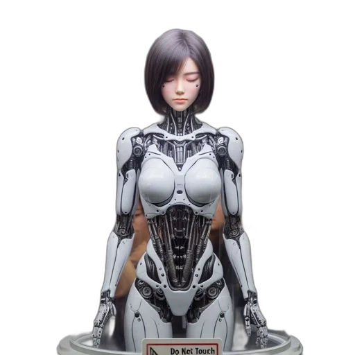 robot, cyberpunk, 3d render, concept art transparent PNG cut-out