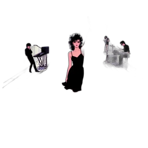 dress, umbrella, concept art, pixel art transparent PNG cut-out