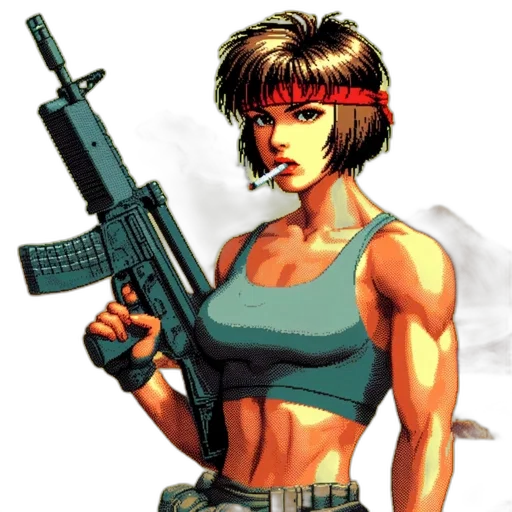 weapon, cyberpunk, pixel art, comic book art transparent PNG cut-out