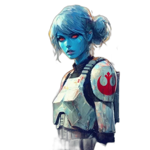robot, staff, concept art, comic book art transparent PNG cut-out