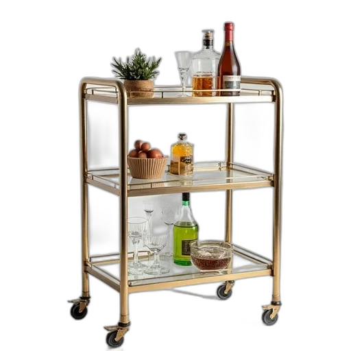 furniture, glass, bar, cart transparent PNG cut-out