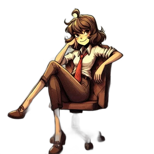 furniture, staff, dress, hair transparent PNG cut-out