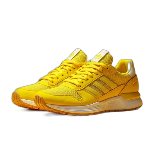 shoes, 3d render, golden, adidas transparent PNG cut-out